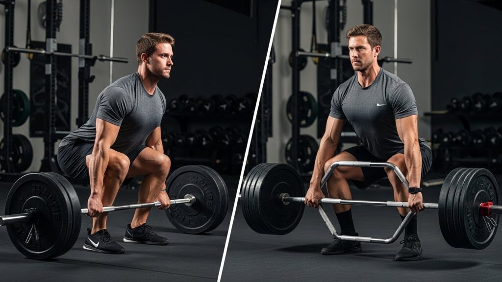 romanian vs trap bar deadlift